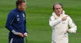 Mateo Retegui y Roberto Mancini, Selección Italia. Foto: REUTERS