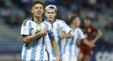 Festejo de Claudio Echeverri en el Sudamericano Sub 17. Foto: @Argentina.