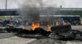 Protestas por el chofer asesinado. Foto: NA.