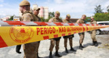 La policía militar investiga el asesinato del jardín de infantes en Brasil. Foto: Reuters.