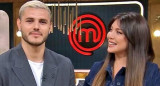 Mauro Icardi en Masterchef con Wanda Nara. Foto: Telefe.