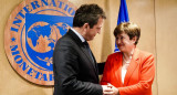 La titular del FMI, Kristalina Georgieva, y el ministro de Economía, Sergio Massa. Foto: argentina.gob.ar