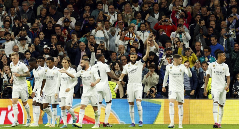 Festejo del Real Madrid ante el Chelsea por la Champions League. Foto: REUTERS.