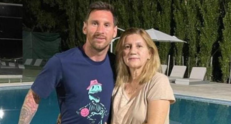 Lionel y Celia Messi. Foto: redes.