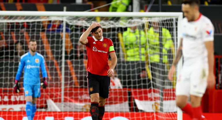 Harry Maguire; Manchester United vs. Sevilla. Foto: Reuters.