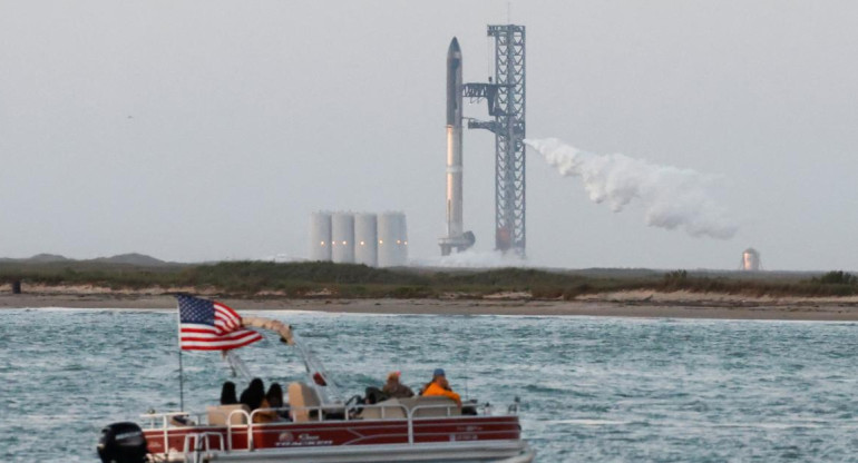 El cohete Starship de SpaceX. Foto: Reuters. 