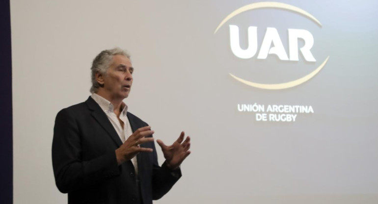 La presentación del nuevo logo de la UAR. Foto: Twitter @unionargentina.