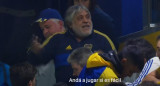 Cacho Riquelme discutió con otros hinchas de Boca. Foto: Captura de pantalla.