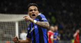 Festejo de Lautaro Martínez para Inter ante Benfica por Champions League. Foto: REUTERS.