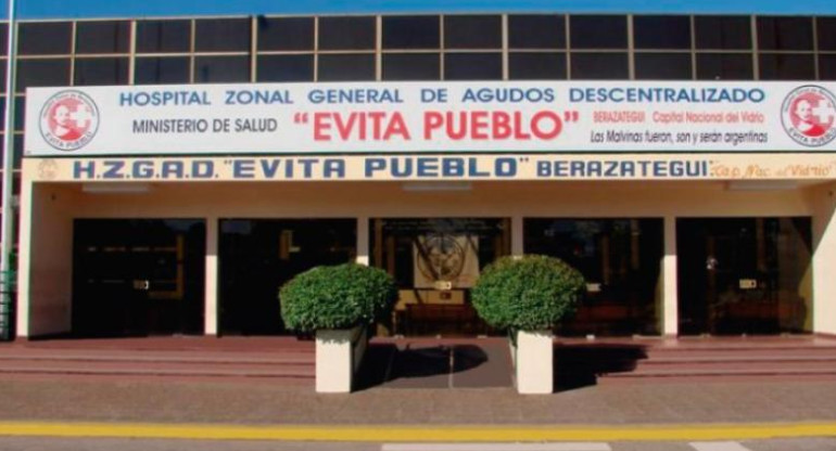  Hospital Evita Pueblo Berazategui. Foto: NA
