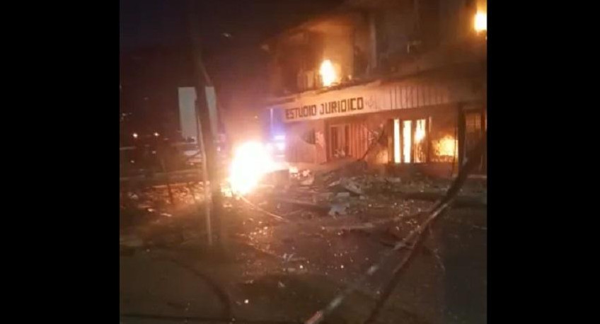 Explosión en Santos Lugares. Foto: captura de video
