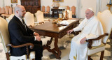 Denys Shmyhal y el papa Francisco en el Vaticano. Foto: Reuters.