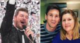 Marcelo Tinelli, Lionel Messi y Celia Cuccittini. Foto: NA.