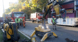 Operativo de búsqueda en el derrumbe de Floresta. Foto: NA.