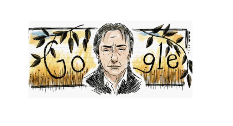 Google homenajeó con un Doodle a Alan Rickman, actor de Duro de matar y Harry Potter	