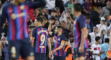 Festejo del Barcelona ante el Osasuna por La Liga. Foto: EFE.