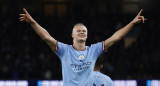 Festejo de Haaland para el Manchester City por la Premier League. Foto: REUTERS.