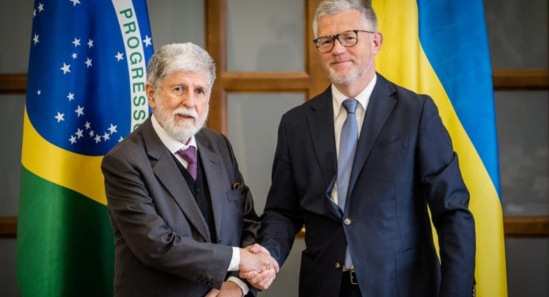 El excanciller brasileño Celso Amorim en Ucrania. Foto: Reuters