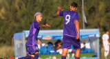 Festejo de la Selección Sub 20 en amistoso ante Dominicana. Foto: NA.