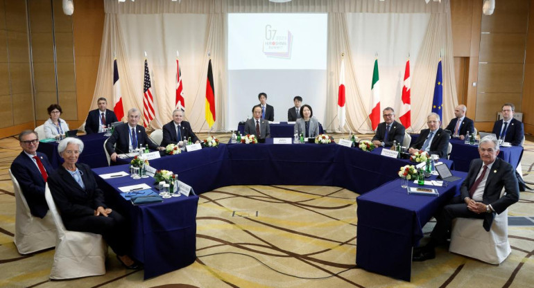 Encuentro de líderes de finanzas del G7. Foto: REUTERS.