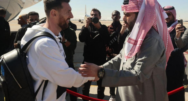 Lionel Messi en Arabia. Foto: Reuters.