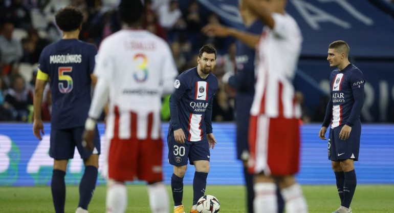 Lionel Messi, PSG vs Ajaccio. Foto: Reuters