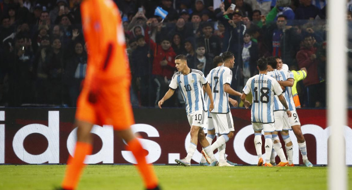 Triunfo Selección Argentina Sub 20 vs. Uzbekistán. Foto: Reuters.