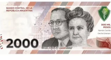Billete conmemorativo de 2000 pesos. Foto: BCRA