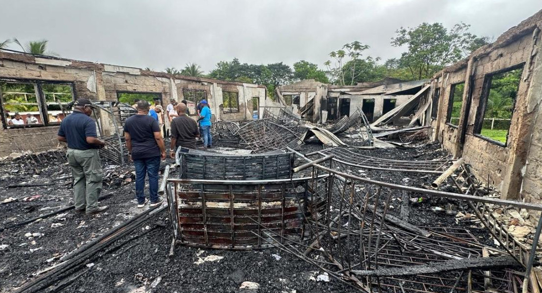 Incendio en Guyana. Foto: Reuters