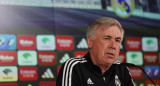 Conferencia de prensa de Carlo Ancelotti. Foto: REUTERS.