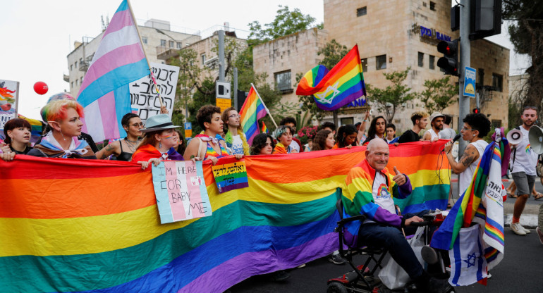 Marcha del Orgullo en Jerusalén, Israel. Foto: Reuters.