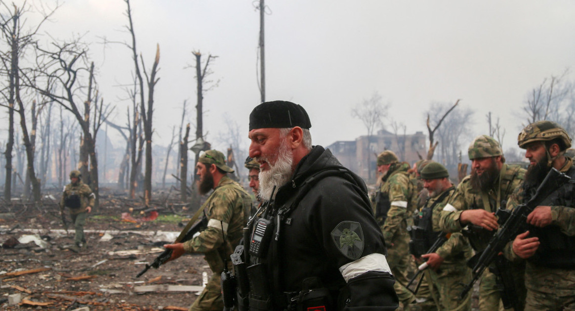En medio de la retirada del Grupo Wagner, las tropas chechenas toman fuerza en Donetsk. Foto: Reuters.