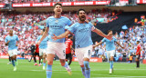 Festejo del Manchester City ante el Manchester United por la FA Cup. Foto: REUTERS.