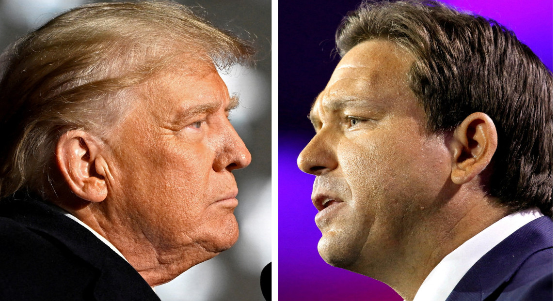 Donald Trump vs. Ron DeSantis. Foto: Reuters.