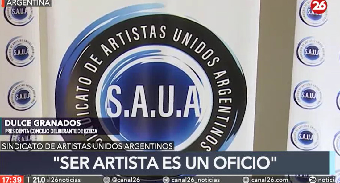 Se presentó el Sindicato de Artistas Unidos Argentinos. Foto: Canal 26.