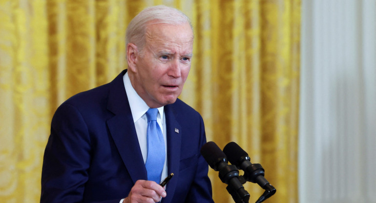 Joe Biden, presidente de los Estados Unidos durante la rueda de prensa en la Casa Blanca. Foto: Reuters