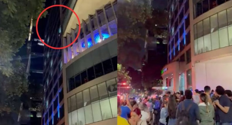 Suicidio de una mujer que se tiró del balcón en un hotel de México. Foto: @MrElDiablo8.