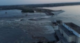 Destrucción de la represa Kajovka en Ucrania. Foto: REUTERS.