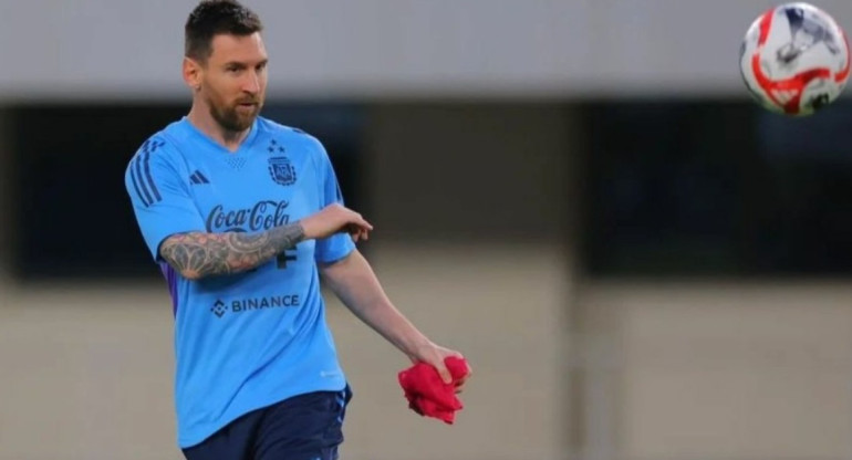 Lionel Messi se sumó a la delegación argentina en China. Foto: NA.