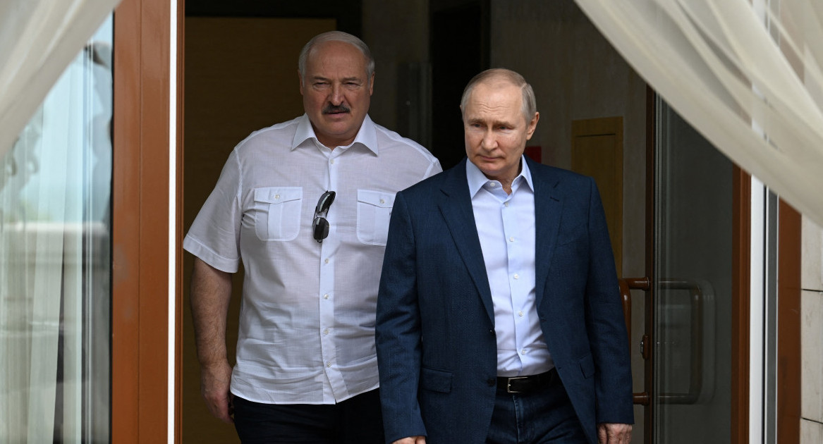 Alexander Lukashenko y Vladimir Putin. Foto: Reuters.