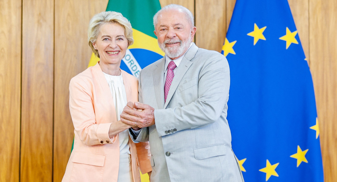 Lula da Silva y Úrsula Von der Leyen. Foto: Reuters.