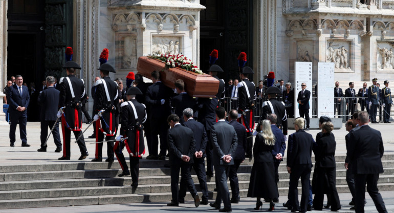 Funeral de Silvio Berlusconi en Milán. Foto: Reuters.