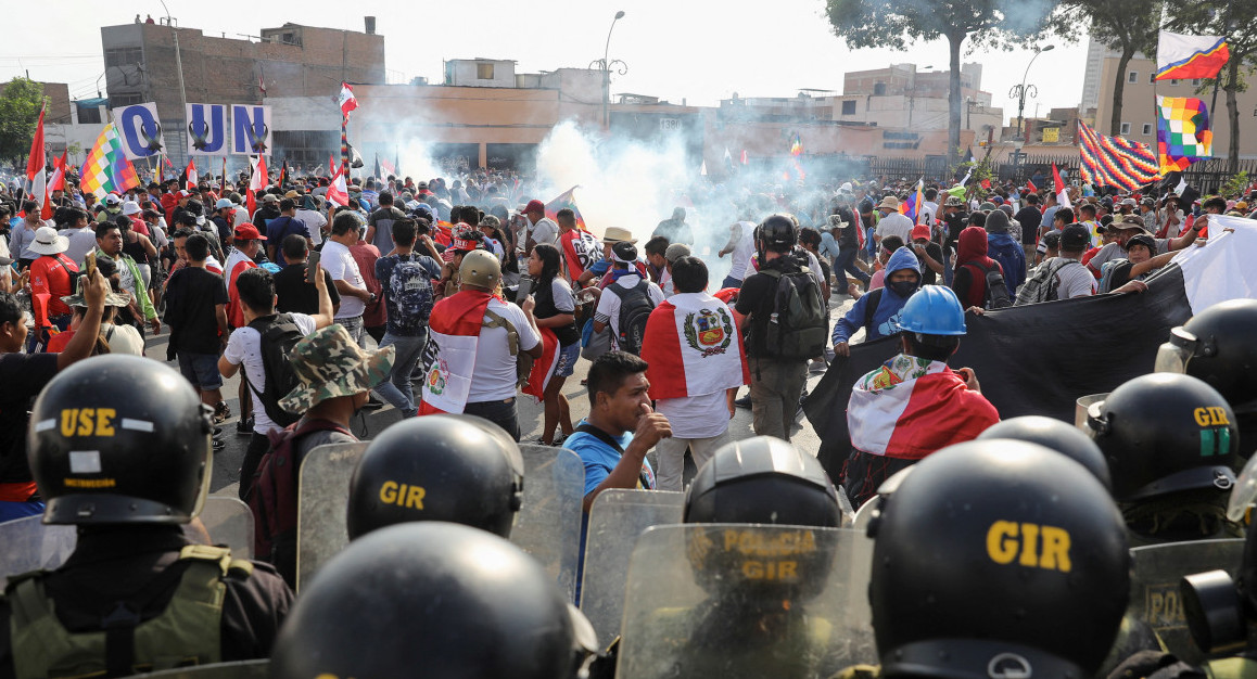 Protestas en Perú. Foto: Reuters