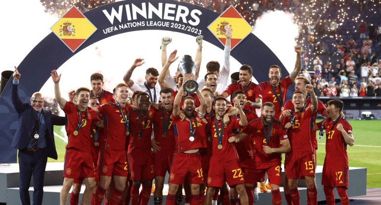 España se consagró en la Nations League. Foto: Reuters.