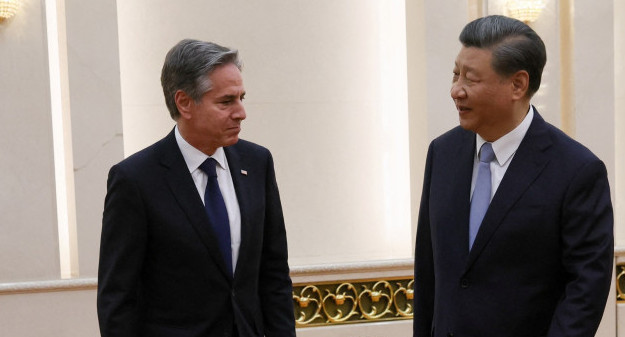 Encuentro de Antony Blinken con Xi Jinping. Foto: Reuters.