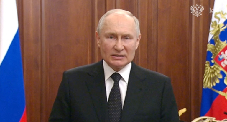 Vladimir Putin acusó de traición al Grupo Wagner. Foto: Reuters.