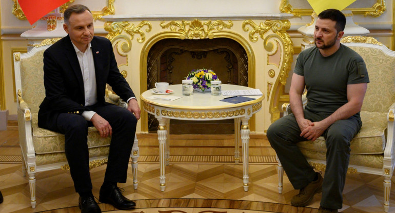 Andrzej Duda y Volodimir Zelenski. Foto: Reuters.