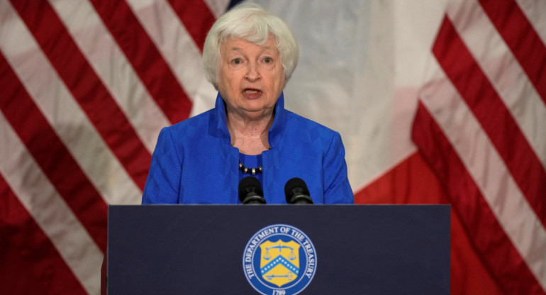 Janet Yellen, secretaria del Tesoro de Estados Unidos. Foto: Reuters.
