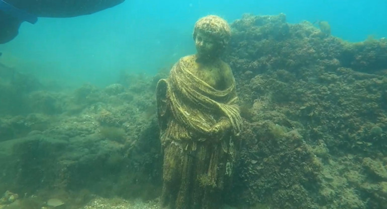 Baia, la imponente ciudad romana sumergida bajo el mar hace 2000 años. Foto: EFE.