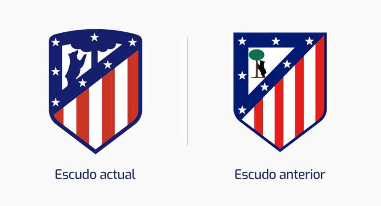 Escudos del Atlérico Madrid. Foto: @Atleti.